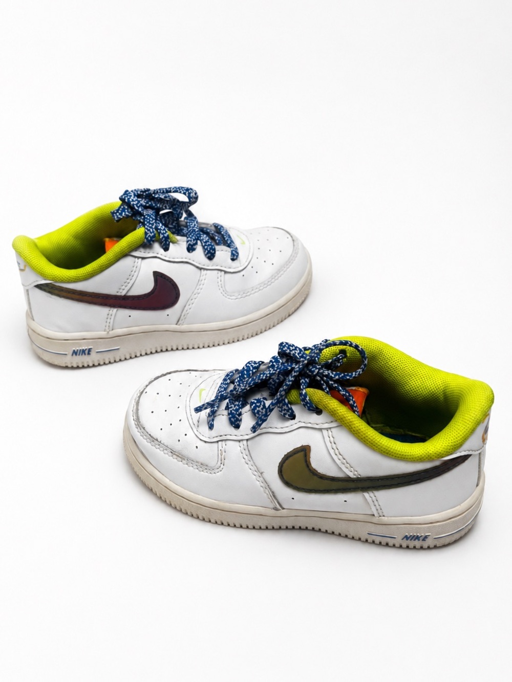 Nike Air Force 1 Low Leather Toddler Sneakers Sz 9C White Athletic Casual Shoes - Picture 1 of 12